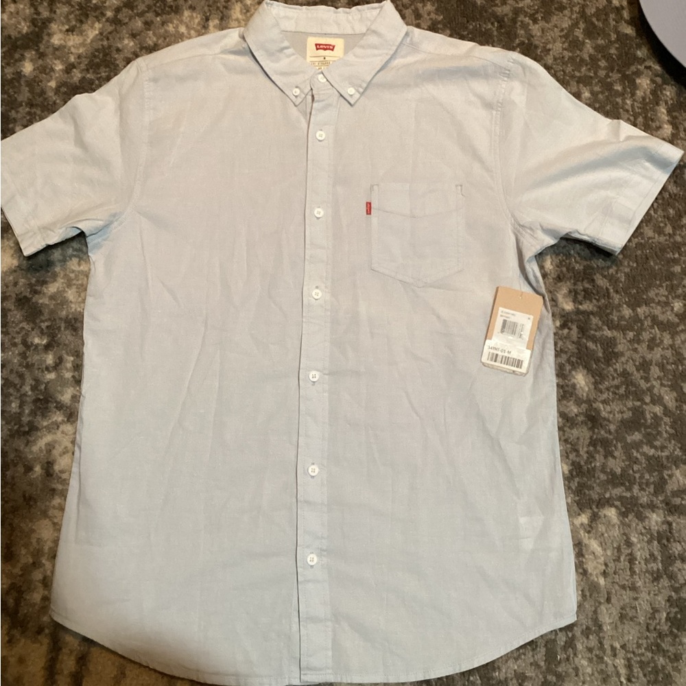 Levi's Men's Caufield Shirt, Lightweight Cotton Short Sleeve Button-down medium